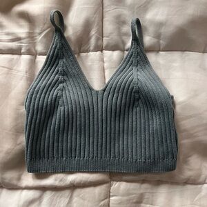 Free People corset detail knit top